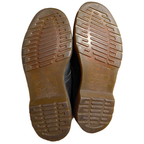 Vtg 1990s Dr. Martens Made in England 1461 Black Leather 3 Eye Oxfords UK 4 US 6 - Picture 8 of 9